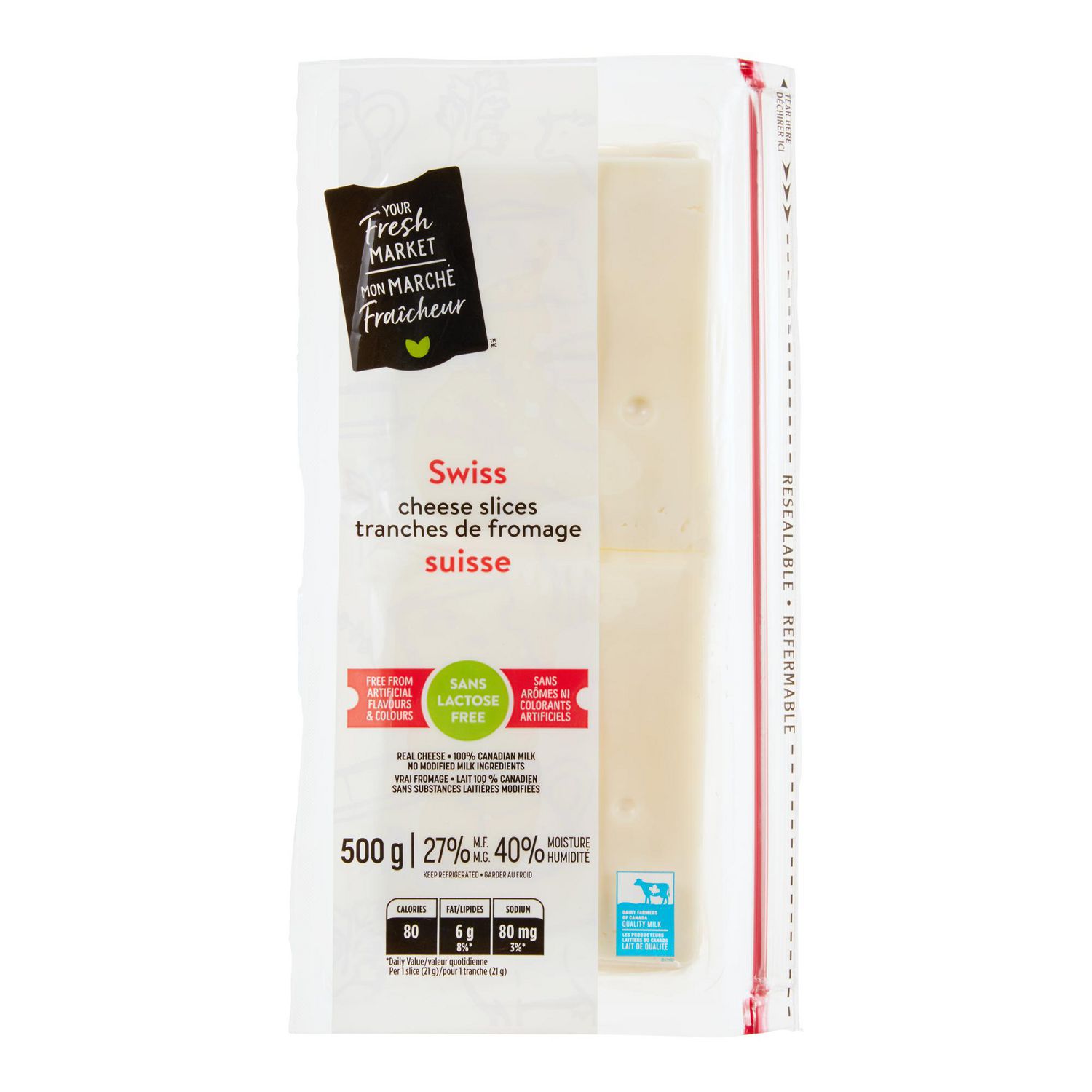 Your Fresh Market Swiss Cheese Slices