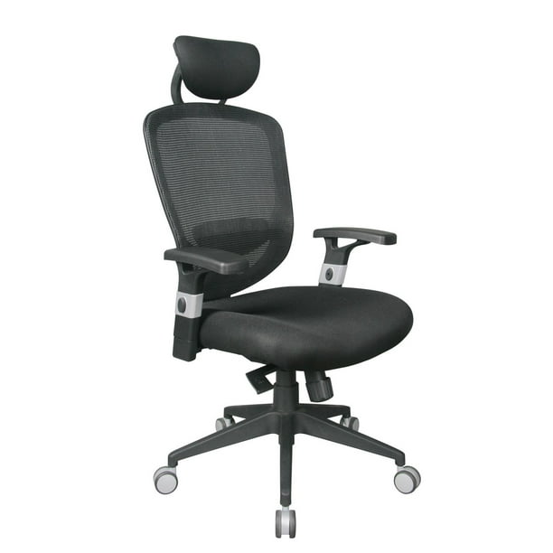 Chaise de bureau ergonomique à dossier haut TygerClaw avec appui-tête