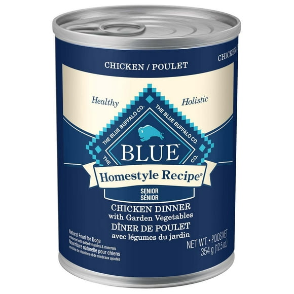 BLUE Homestyle Recipe Senior Chicken Dinner Wet Dog Food, 354g