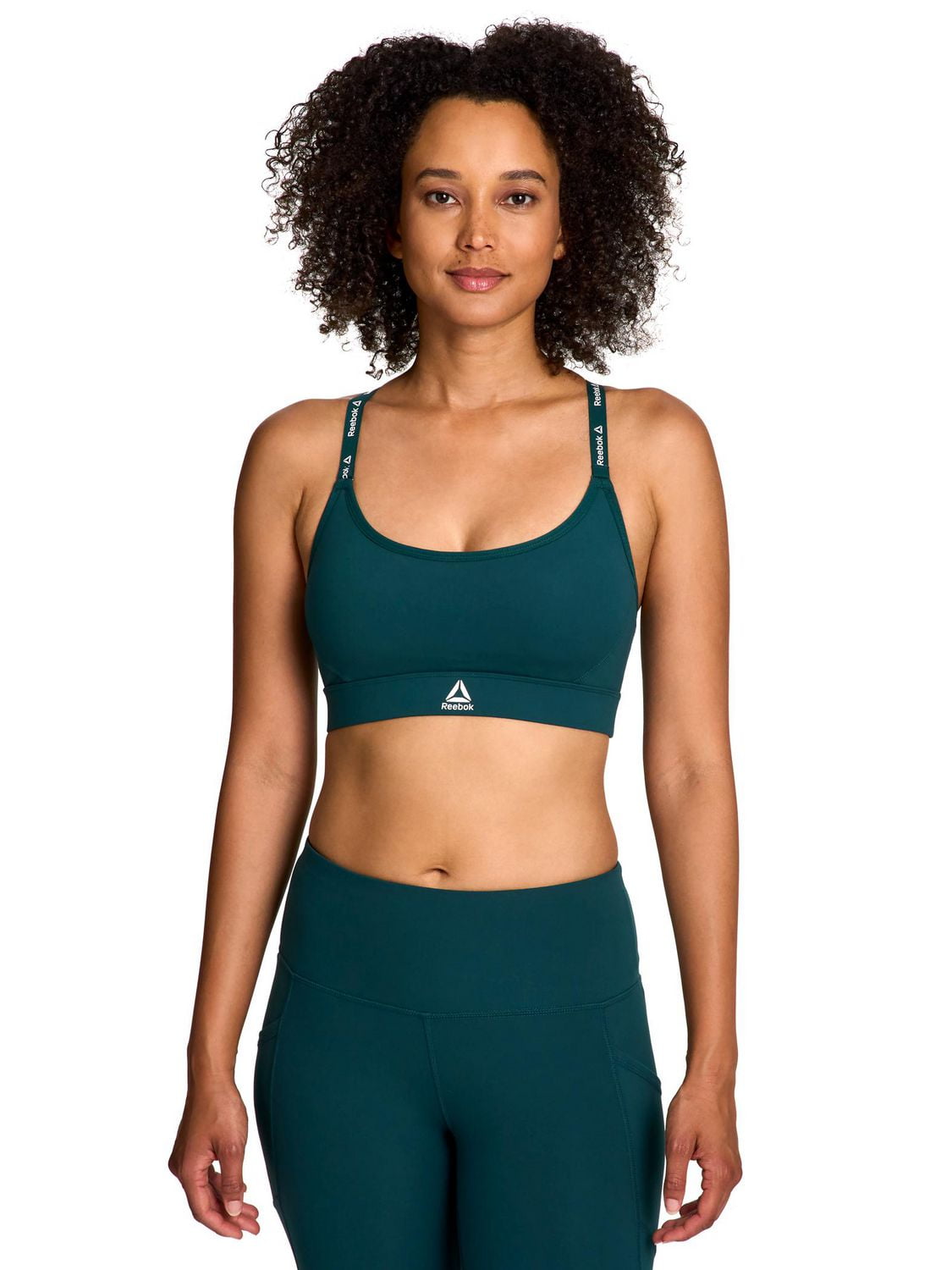 Reebok Women's Low Impact Favorite Racerback Sports Bra with Removable Cups, Sizes S-2XL