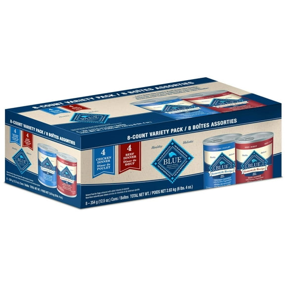 BLUE Homestyle Recipe Chicken & Beef Dinner Wet Dog Food Variety Pack