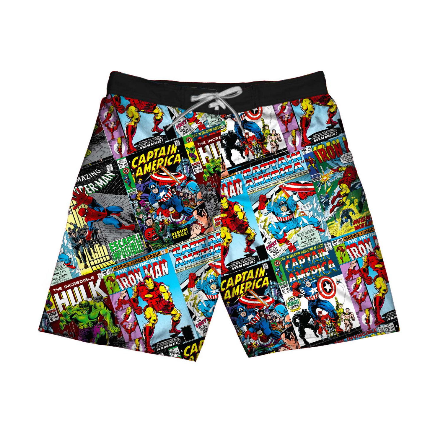 mens superhero swim trunks