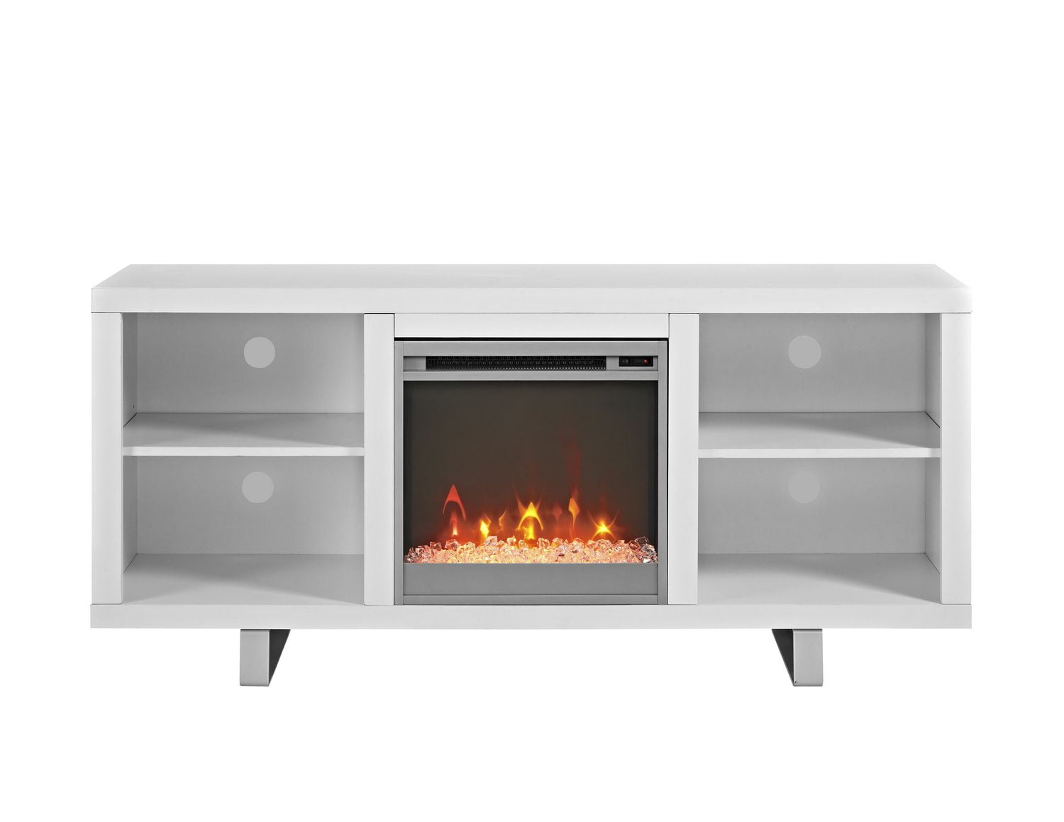 Manor Park Modern Electric Fireplace Tv Stand And Media Console For S Up To 60 White