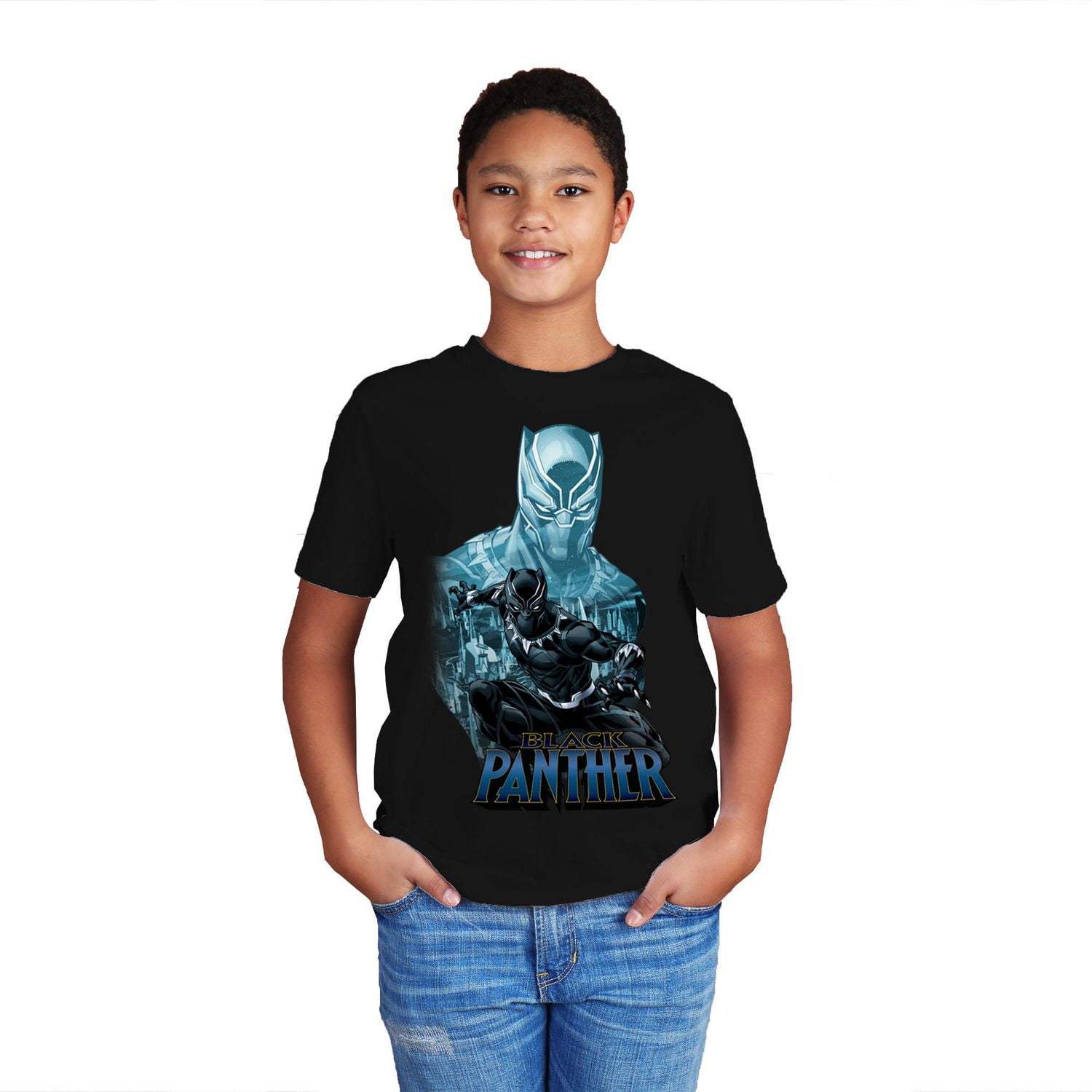 Boys Marvel Black Panther Wakanda Short Sleeve T-Shirt