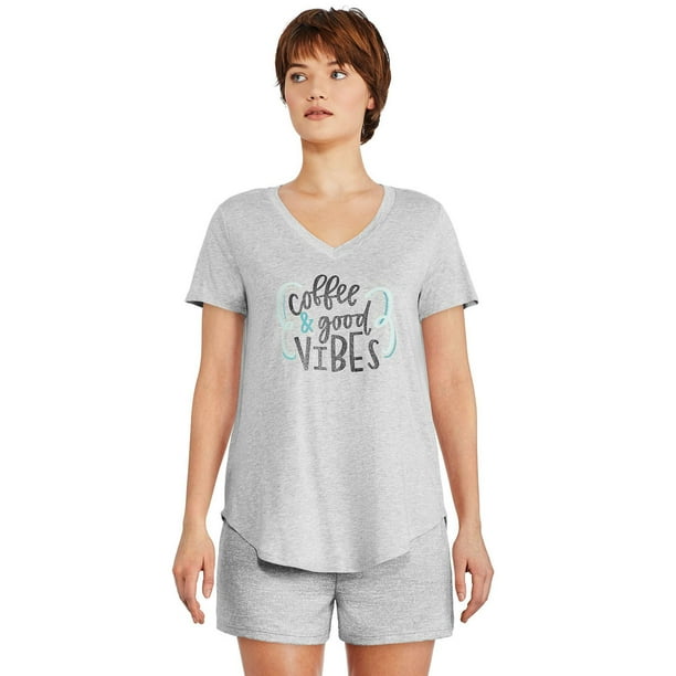 T-shirt pyjama avec encolure en V George pour femmes