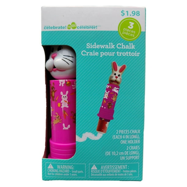 Way to Celebrate Bunny Sidewalk Chalk Easter Outdoor Decor for Easter