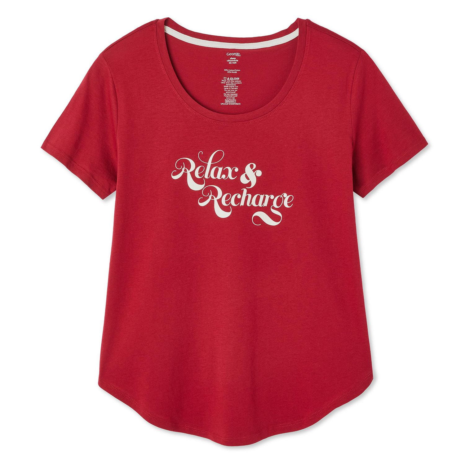 T-shirt de nuit à encolure dégagée George pour femmes