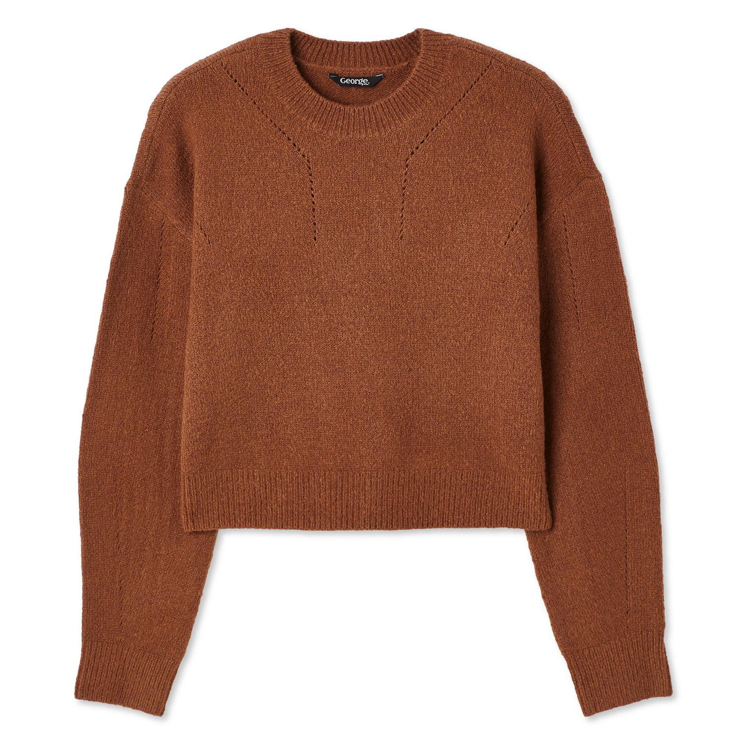 George Women's Cropped Crew Neckline Sweater