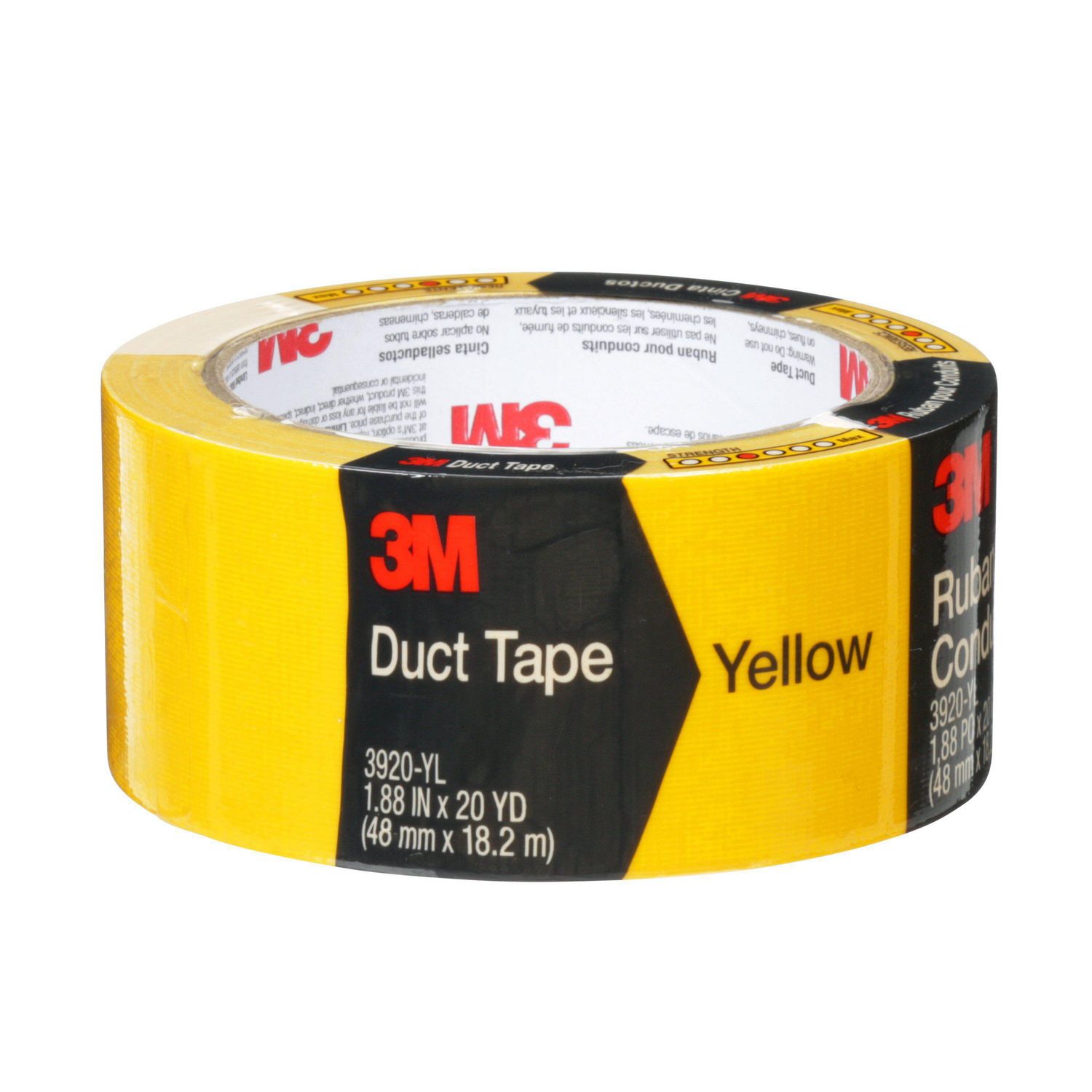 3M Multi-Purpose Duct Tape Yellow 3920-YL 1.88 Inches by 20 Yards 