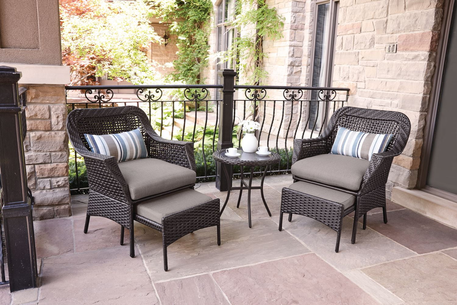 hometrends Tuscany 5Piece Chat Set Grey Walmart Canada