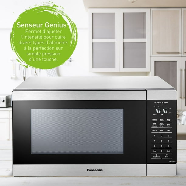 Panasonic NNSU65LS Mid-Size 1.3 cft. Genius Microwave Oven, Stainless  Steel, 1100W 