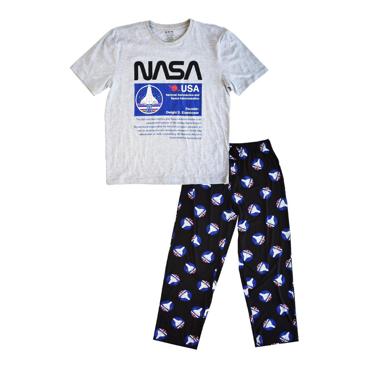 Men's NASA 2 Piece Founder Toss Sleepwear Set
