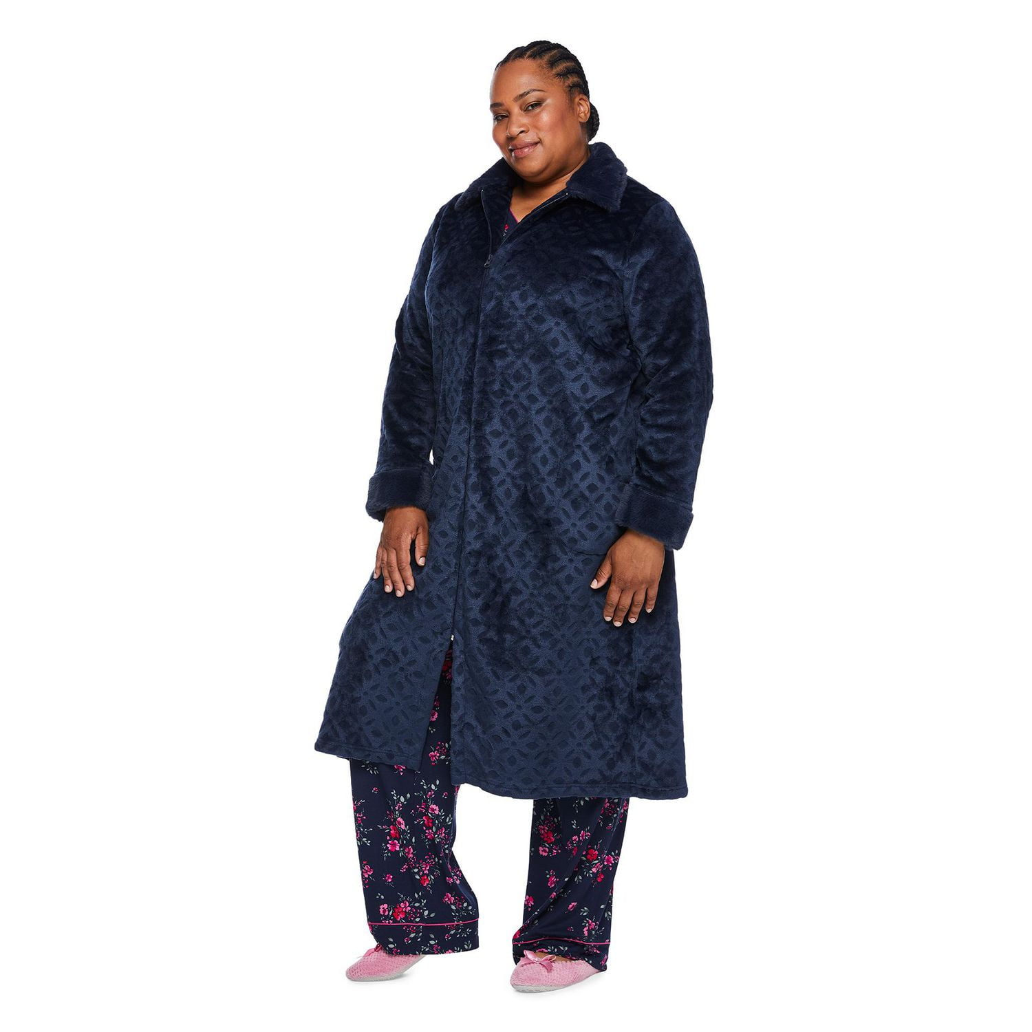 Iyla Women's Plus Zip Front Robe