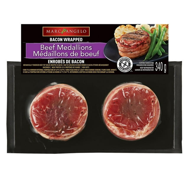 Marcangelo Médaillons de boeuf enrobées de bacon 2 médaillons, 340g