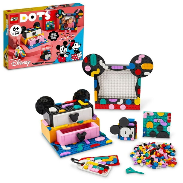 LEGO DOTS Boîte de projets pour la rentrée Mickey Mouse et Minnie Mouse 41964 Ensemble de construction (669 pièces)