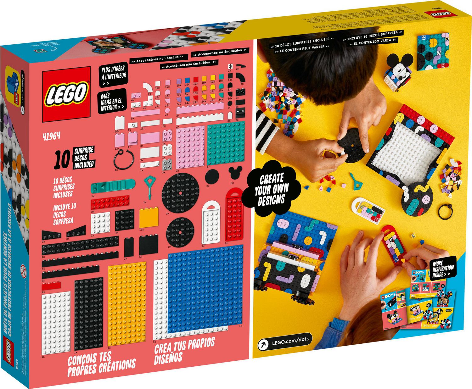 LEGO DOTS Mickey Mouse & Minnie Mouse Back-to-School Project Box