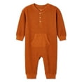 thumbnail image 1 of George Baby Boys' Waffle Henley Romper, 1 of 2