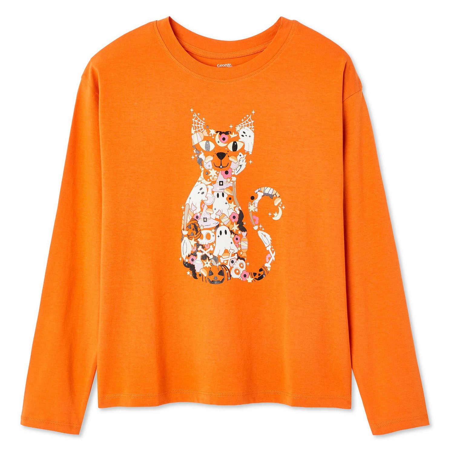 George Girls' Halloween Long Sleeve Tee