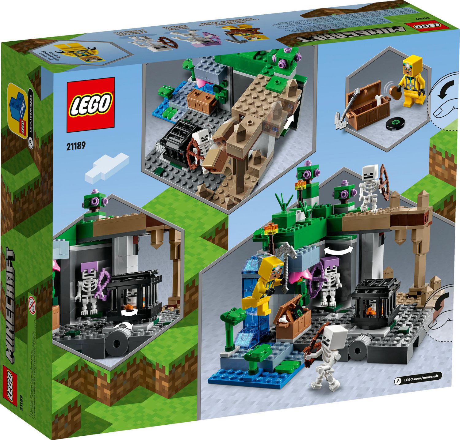 LEGO Minecraft The Skeleton Dungeon Building Set Minecraft Toy for Boys and Girls Ages 8 and Up 21189 Includes 364 Pieces Ages 8 Walmart