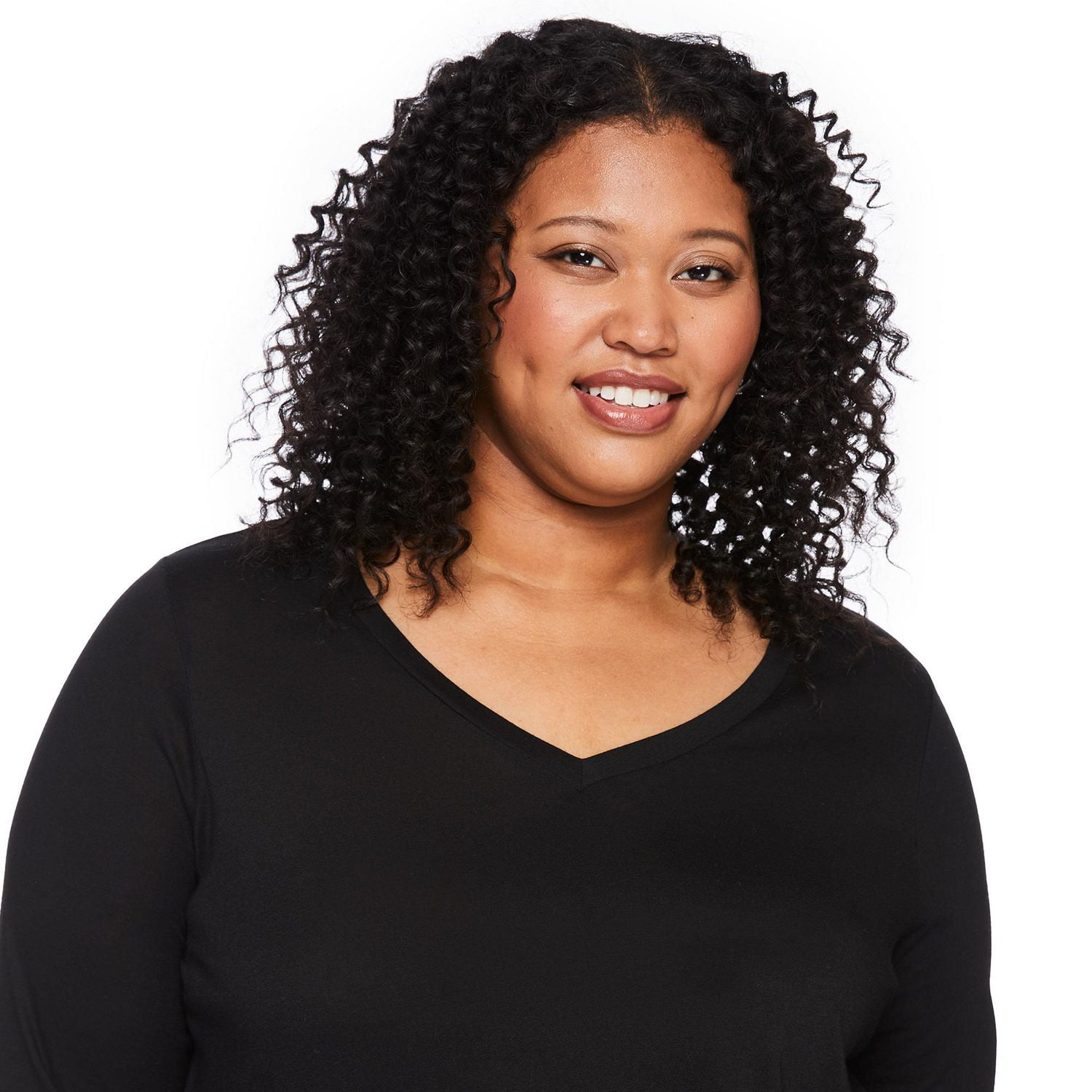 T-shirt à encolure en V George Plus pour femmes Tailles 1X-4X