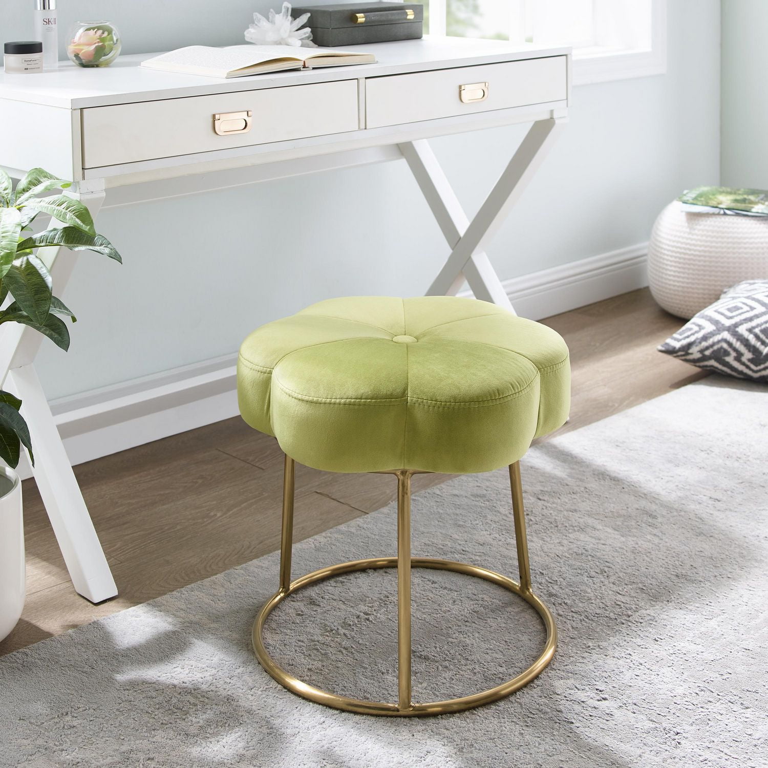 Green vanity stool discount
