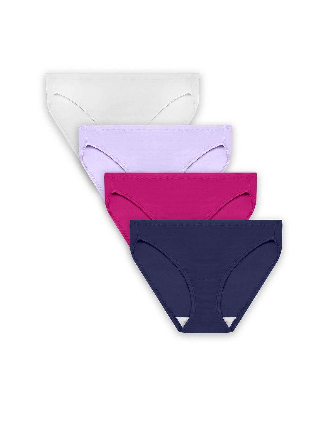 Fruit of the Loom Women's 360 Stretch Sleek and Cool Low-Rise Briefs, 4 Pack