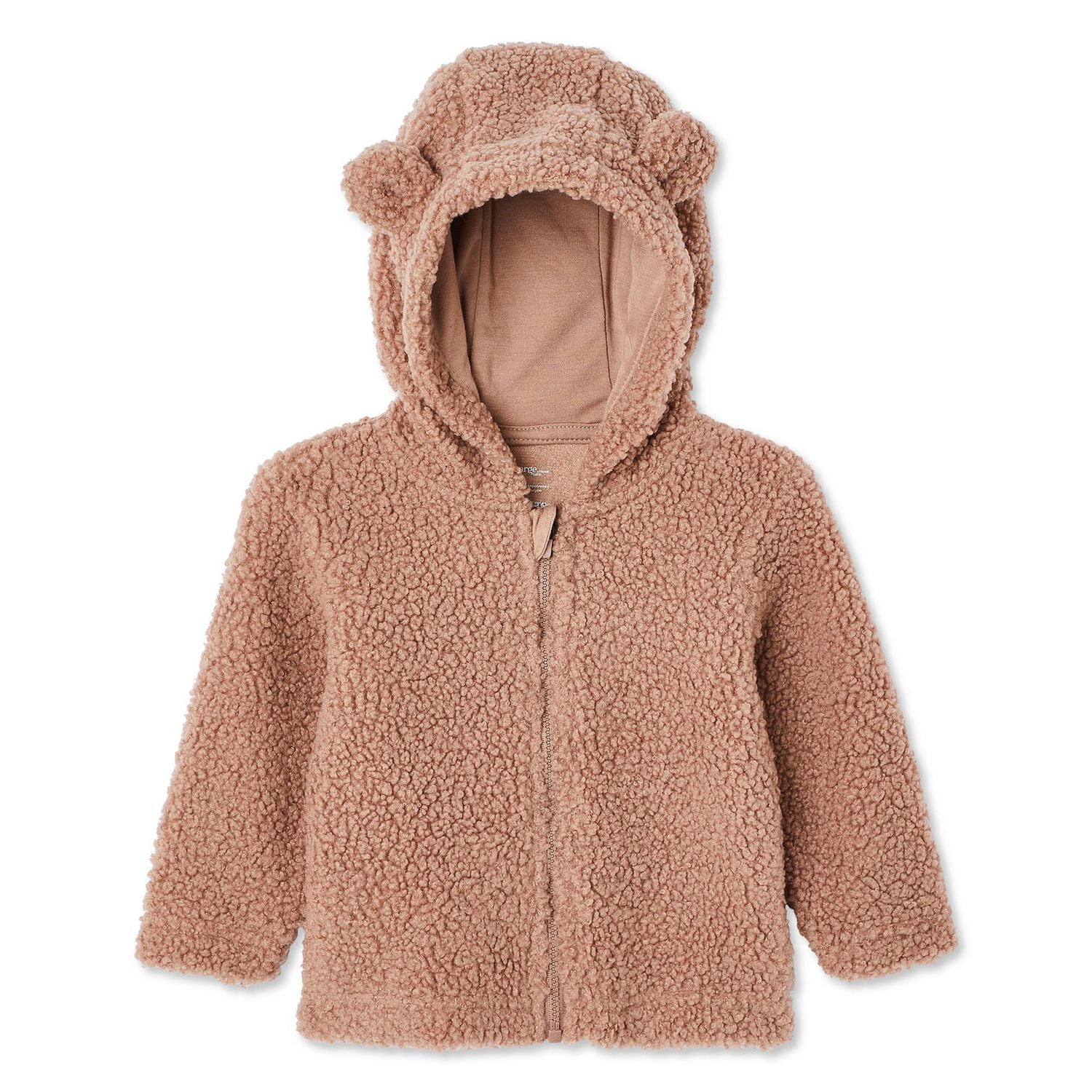 Haut à capuchon zippé en peluche George pour bébés filles