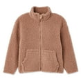 thumbnail image 1 of George Toddler Girls' Plush Zip-Up Jacket, 1 of 2