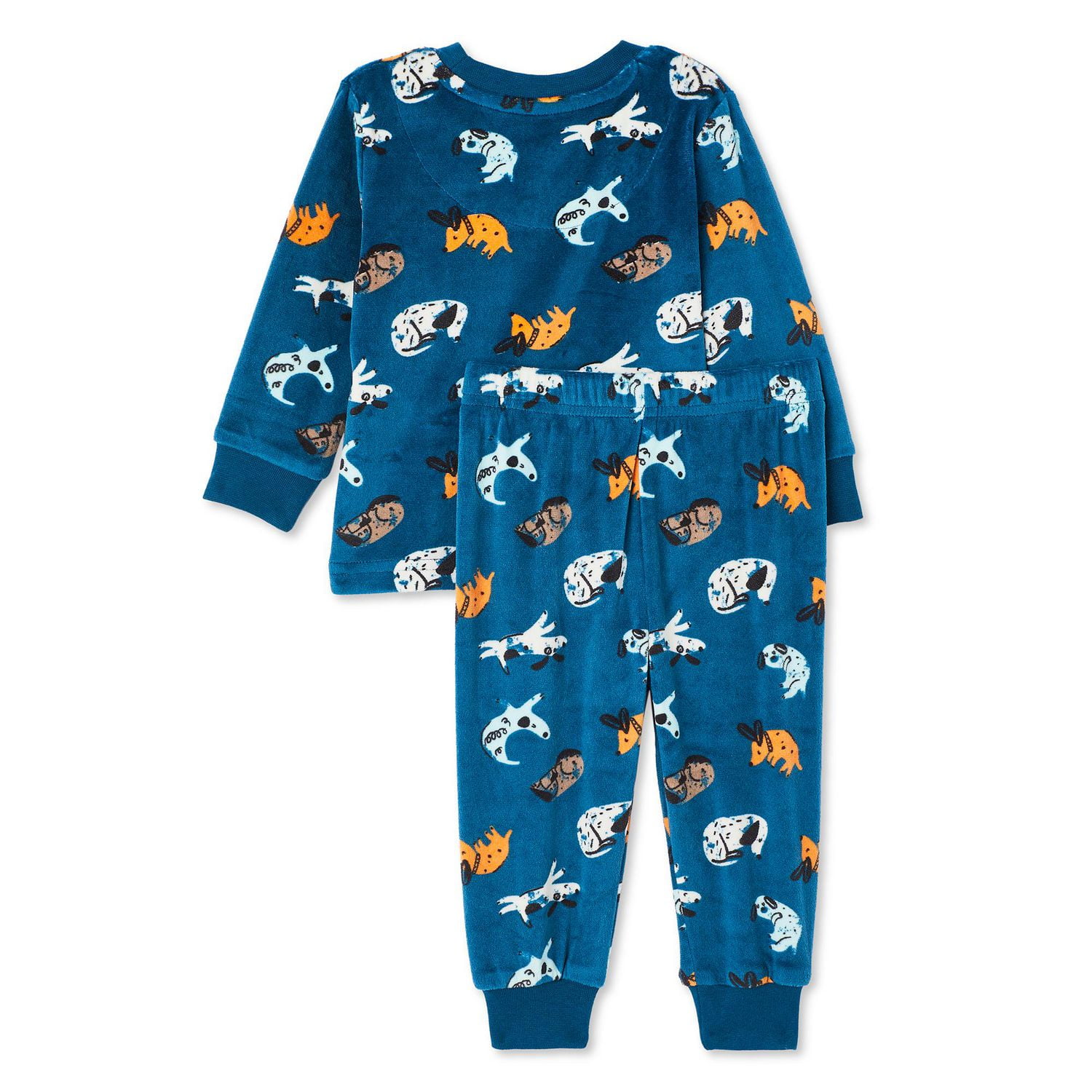 George Baby Boys' Velour Pajama 2-Piece Set, Sizes 0-24 months