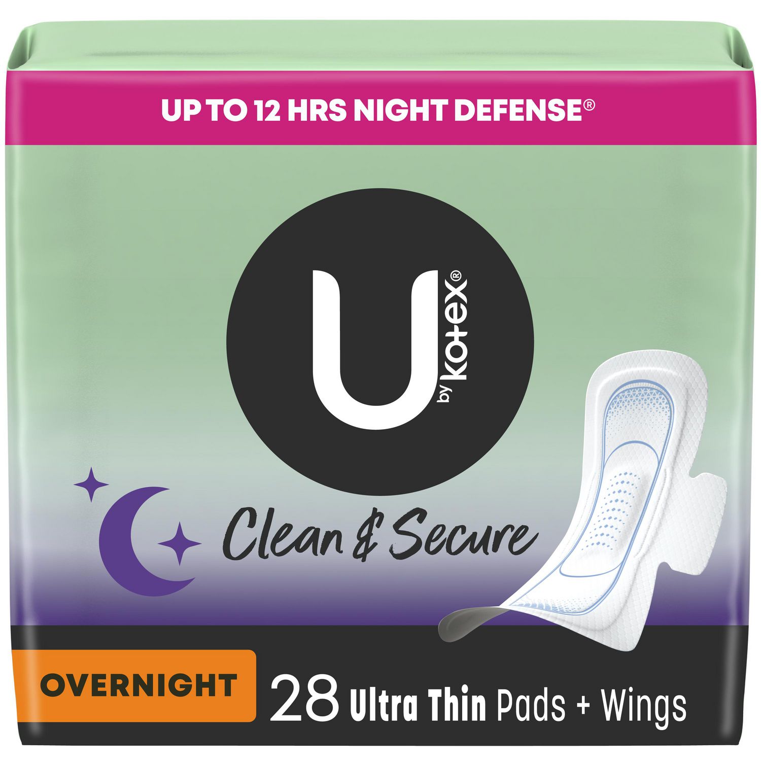 Buy U by Kotex Ultra Thin Overnight Long Wing 8 Pack Online at Chemist  Warehouse®