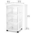 thumbnail image 2 of Sterilite 3 Drawer Cart- Blue- 2PK, 2 of 2