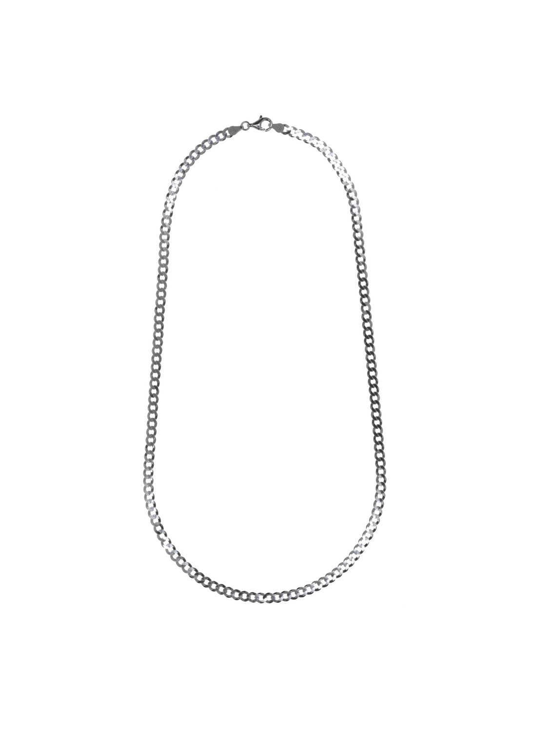 Sterling Silver 20" Men's Chain with Curb Links