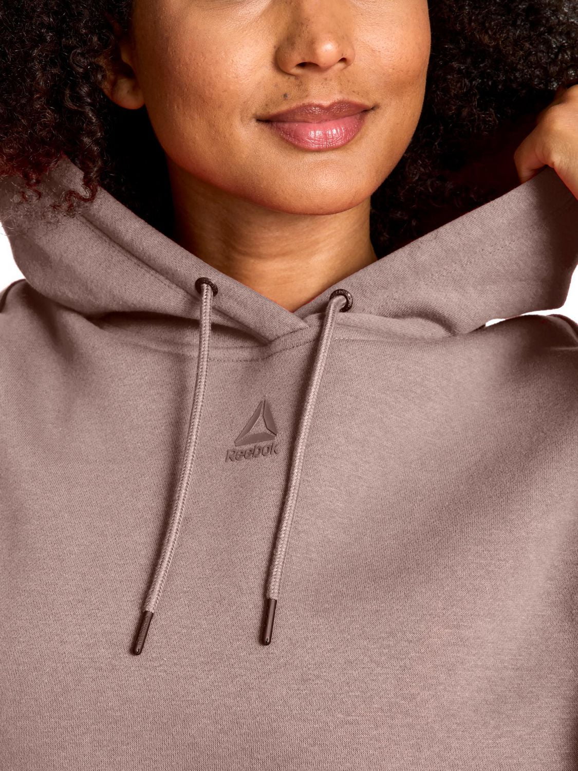 Reebok Sweat à capuche surdimensionné Weekender pour femme avec petit logo