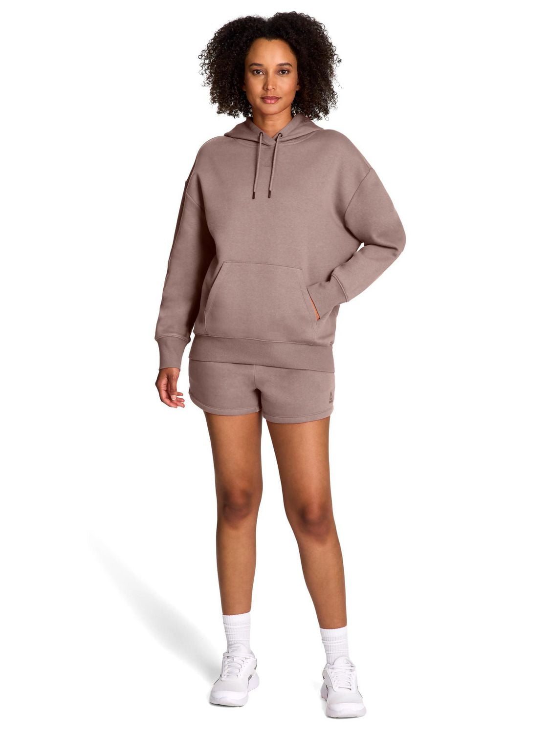 Reebok Sweat à capuche surdimensionné Weekender pour femme avec petit logo