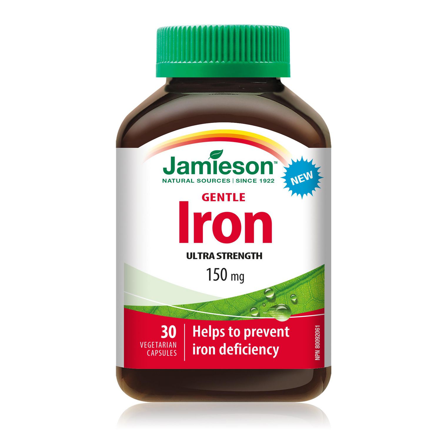 Jamieson capsules fer formule douce, 150 mg, ultra fort, 30 capsules