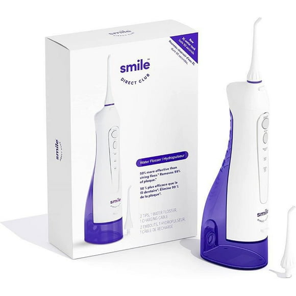 SmileDirectClub Premium Edition Water Flosser - XL Water Reservoir with 2 Nozzles, Waterproof and Cordless Design, 3 Pressure Modes - Removes 99% of Plaque