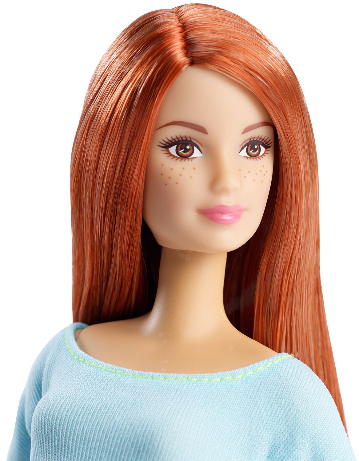 barbie made to move doll orange top