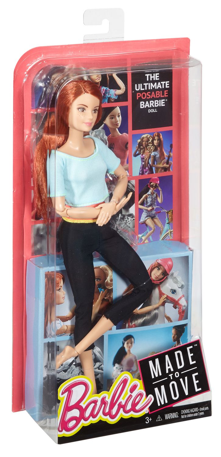 Barbie Made To Move Toys Barbie Doll Light Blue Top 