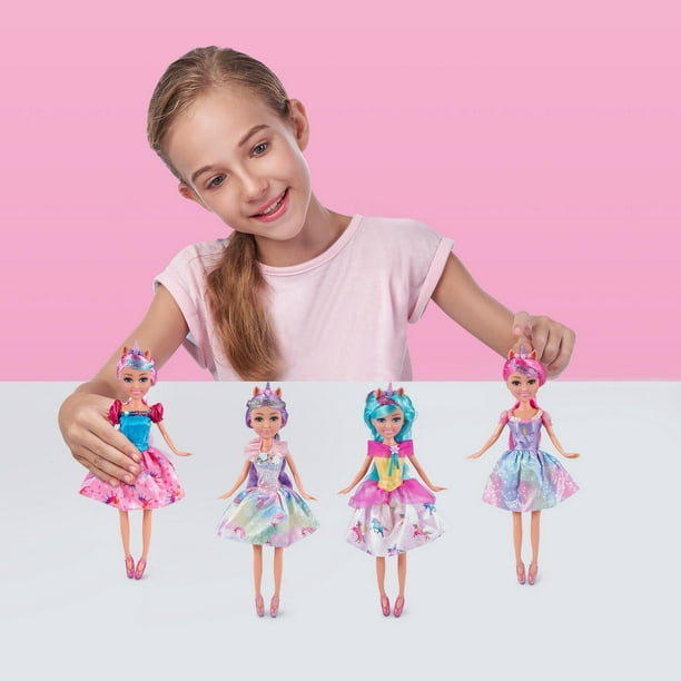 Sparkle Girlz Unicorn Princess Pink Hair & Dress Mini Doll