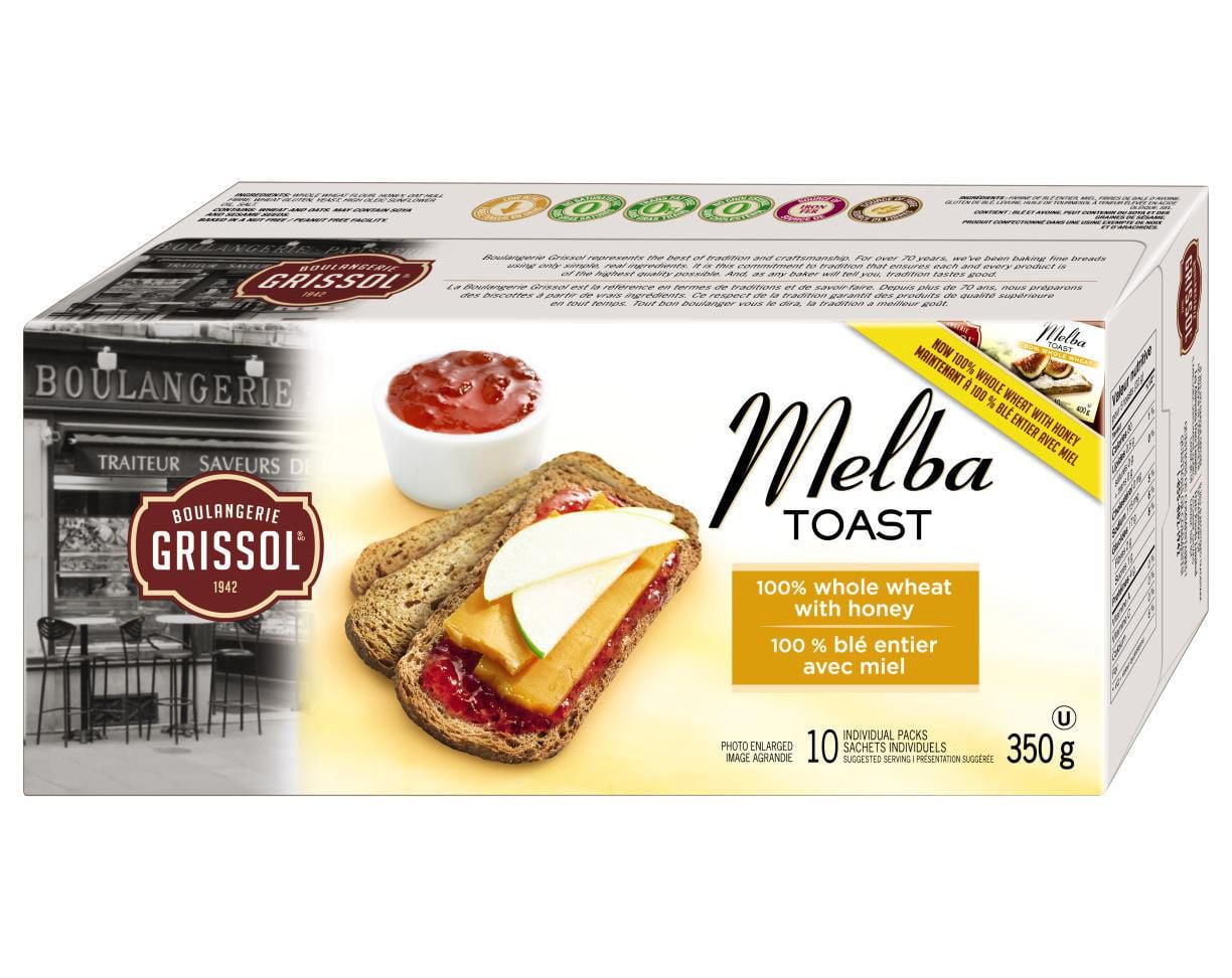 Dare Foods Boulangerie Grissol Whole Wheat with Honey Melba Toast Walmart Canada