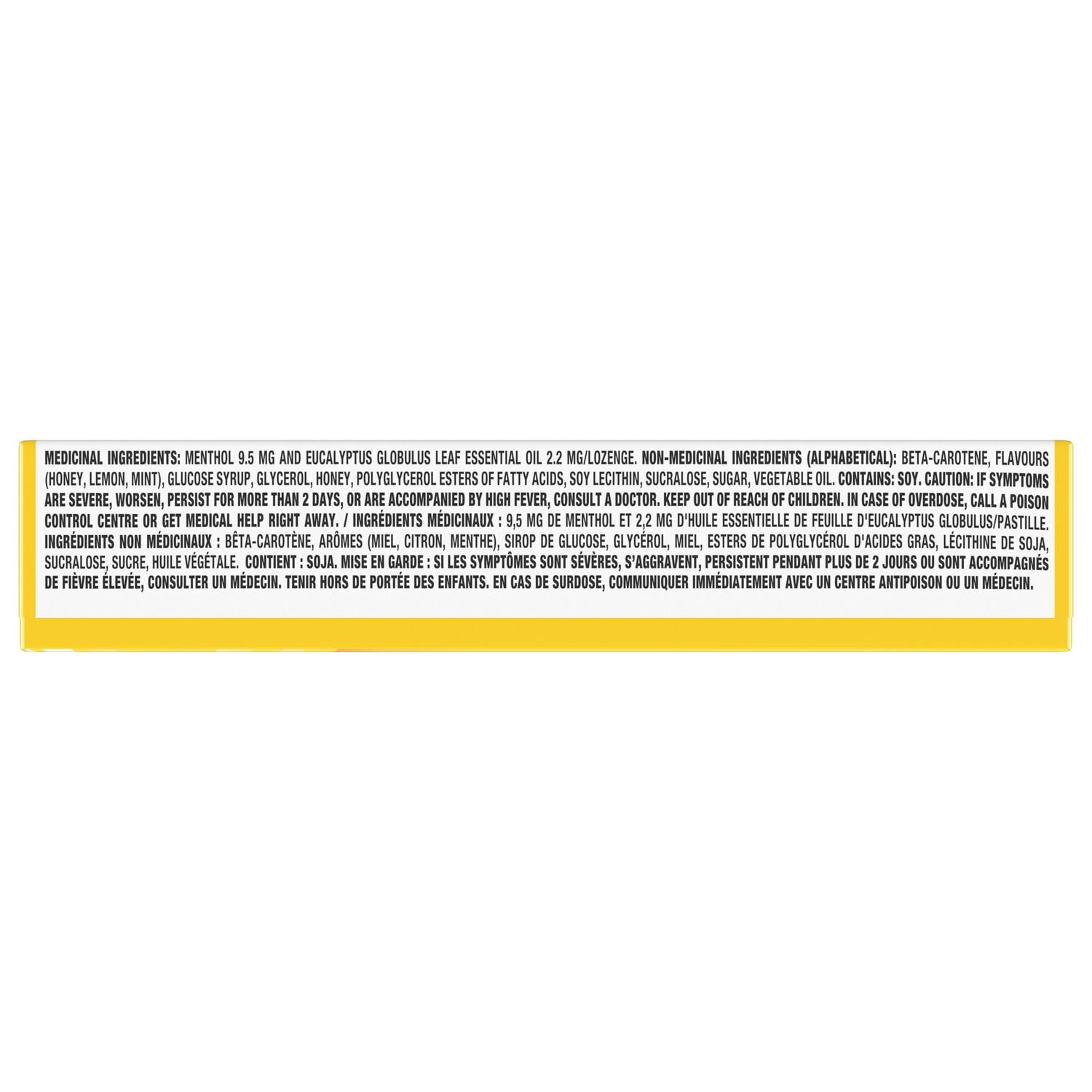 HALLS Honey Lemon Cough Drops, Throat Lozenges, Sore Throat Relief, Mentho-Lyptus, 9 Lozenges