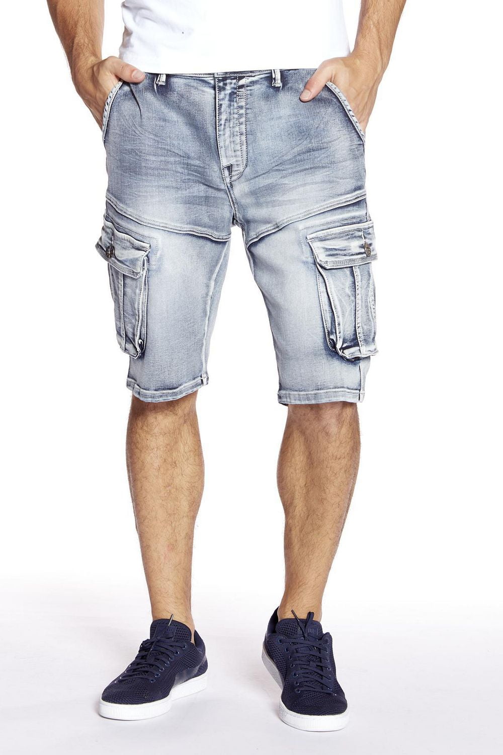 Mens denim hot sale cargo shorts