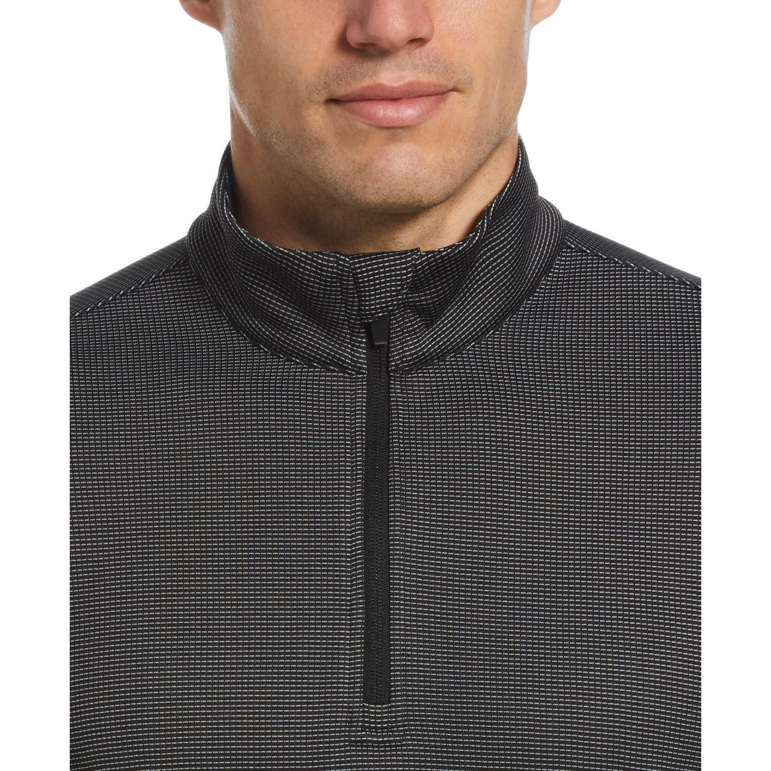 Ben Hogan Men's Micro Jacquard Quarter Zip Golf Sweater