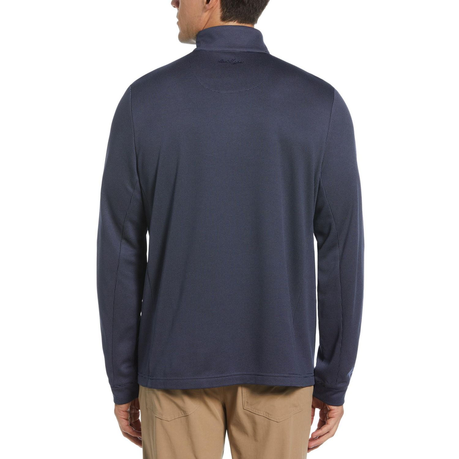 Ben Hogan Men's  Micro Jacquard Quarter Zip Golf Sweater