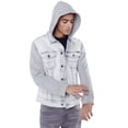 thumbnail image 4 of Jeaniologie ™ Denim Jacket With Combo Hood and Sleeves - Acid Wash, 4 of 7