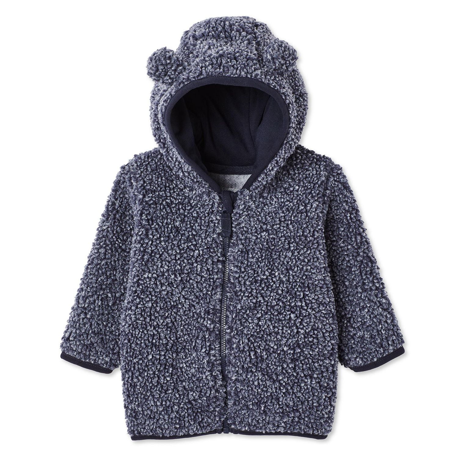 George Baby Boys' Faux Shearling Full-Zip Hoodie