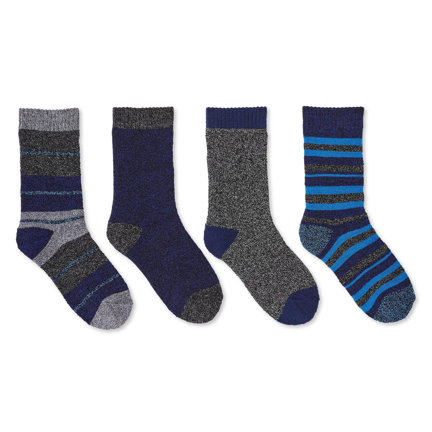 Lot de 4 paires mi-chaussettes Athletic Works pour garçons