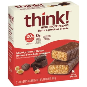 Think! Barre haute protéinée 20g Beurre d'arachide 5ct