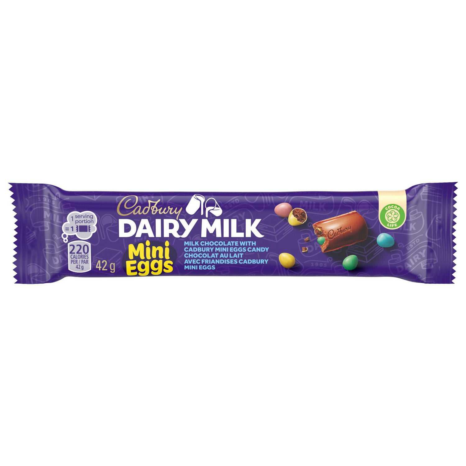 Cadbury Dairy Milk, Milk Chocolate with Cadbury Mini Eggs Candy, The Classic Creamy Taste, Crunchy Candy Shell, Chocolate Bars