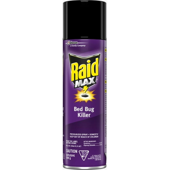 Raid Max Bed Bug Insect Killer Spray, Kills Bed Bugs and Eggs, Works for up to 8 weeks, 500g